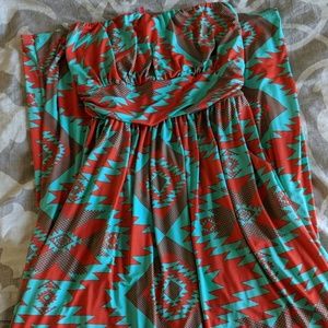 Strapless maxi dress